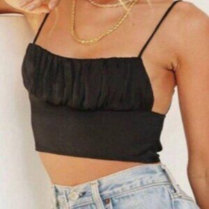 NWOT Verge Girl Satin Crop Top